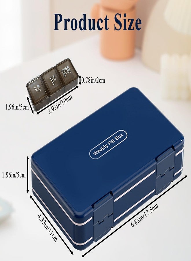 Dancepanda Supplement Vitamin Holder Weekly Pill Organizer Box,Pastilleros para Medicamentos,Vitamin Medicine Pills Organizer Case Container - Image 2
